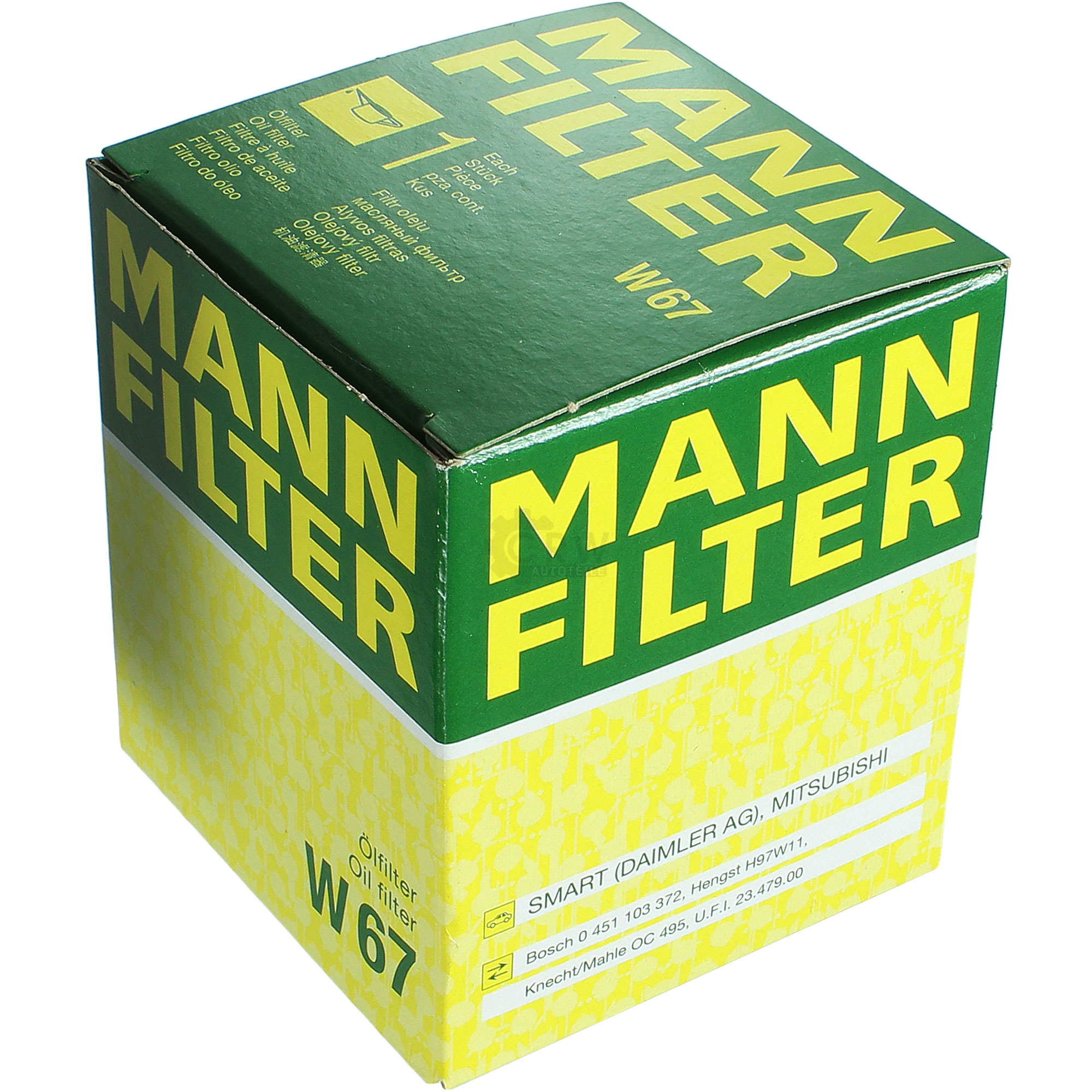 MANN-FILTER Ölfilter W 67 Oil Filter