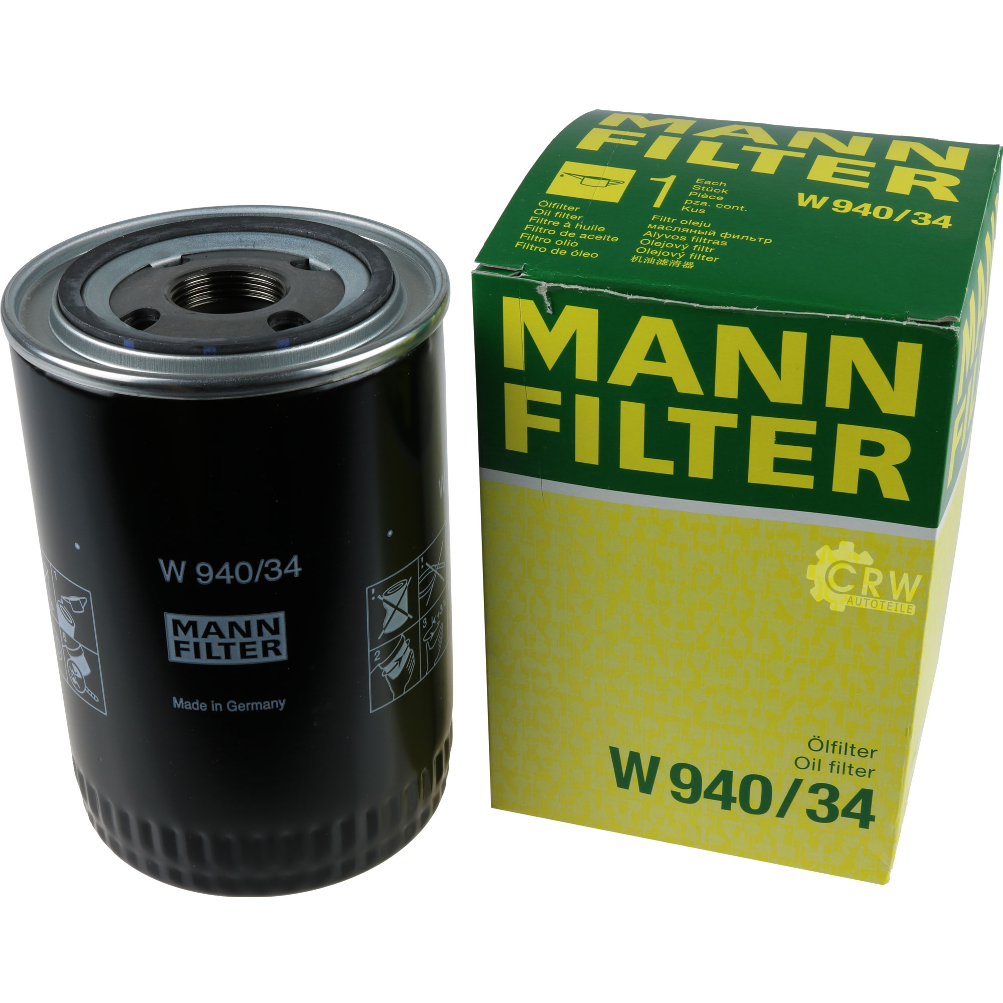 MANN-FILTER Ölfilter Oelfilter W 940/34 Oil Filter