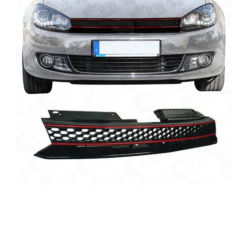 Sportgrill Kühlergrill Grill für VW Golf VI 6 Bj. 08-12 GTI Look Wabengrill 9VS