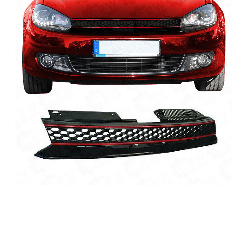 Sportgrill Kühlergrill Grill für VW Golf VI 6 Bj. 08-12 GTI Look Wabengrill 9VS