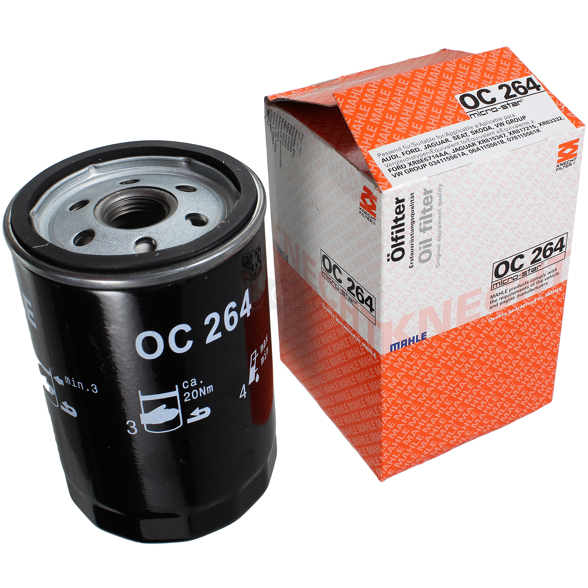Ölfilter OC 264 für Seat Ibiza III 6L1 Leon 1P1 1M1 Audi A8 4D2 4D8 200 Avant 44 44Q 4A C4