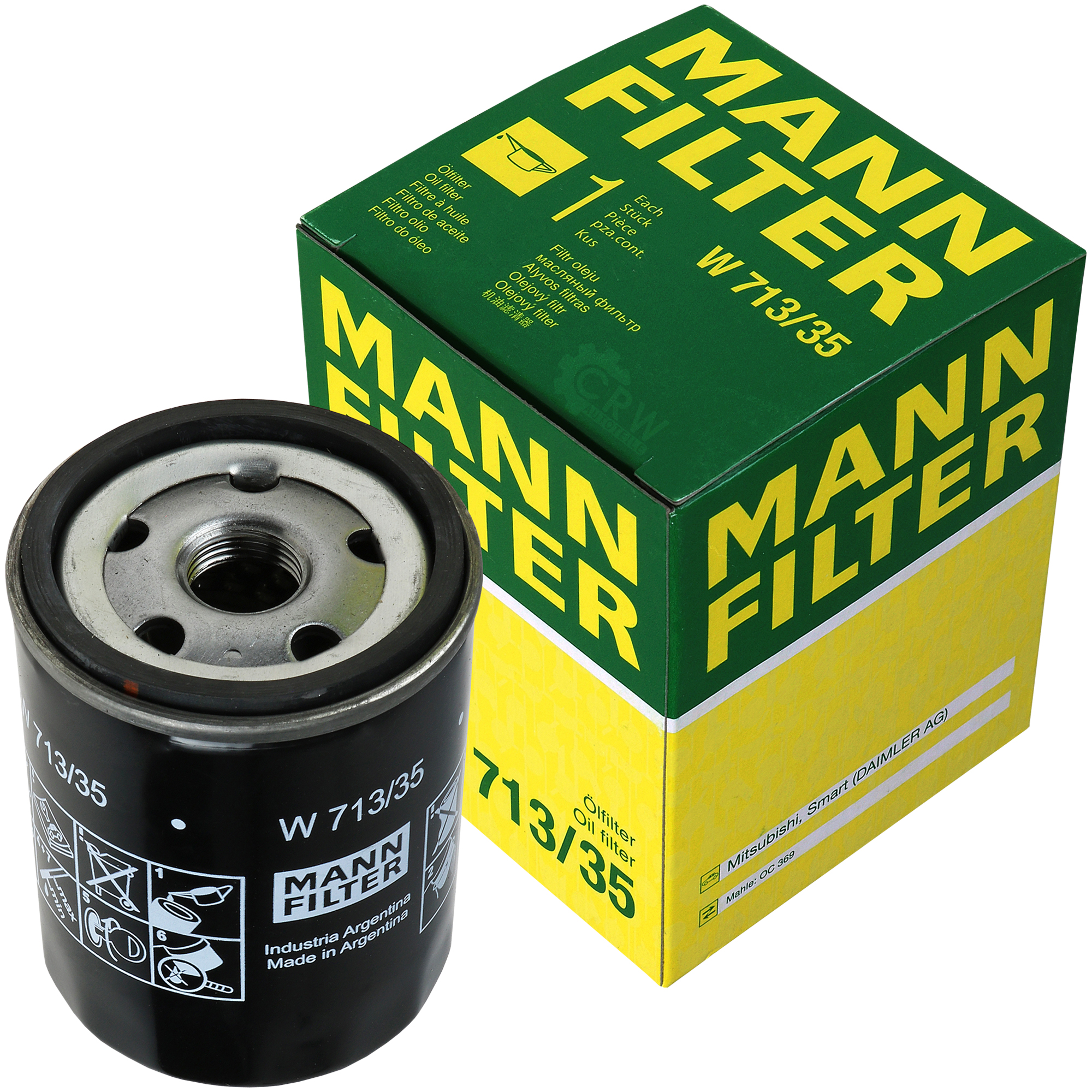 MANN-FILTER Ölfilter W 713/35 Oil Filter