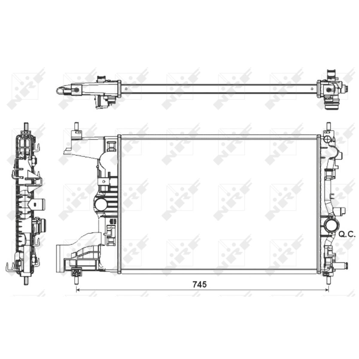 Kühler Motorkühlung NRF für Opel Astra J A05 Chevrolet Cruze Schrägheck J305