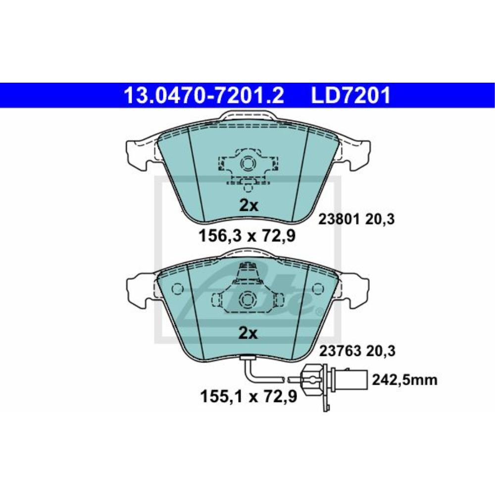 ATE Satz Bremsen Bremsscheiben + Bremsbeläge vorne für Audi A6 Allroad 4FH C6