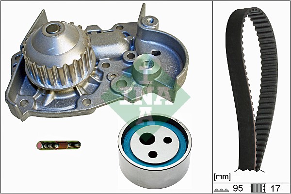 Wasserpumpe + Zahnriemensatz 530 0018 31 für Renault Clio I B/C57_ 5/357_ 19 Chamade L53_ F40_ G40_