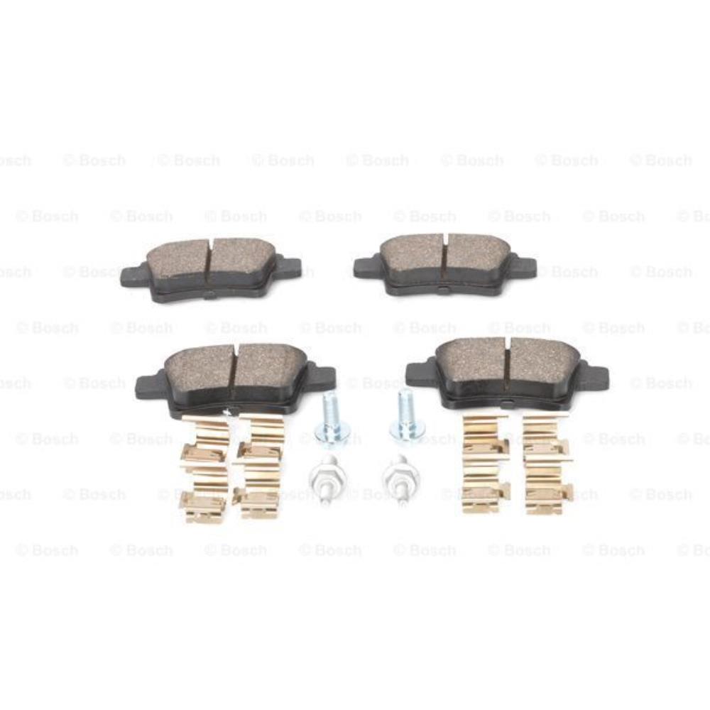 BOSCH Satz Bremsbeläge + Bremsscheiben Voll hinten für Citroën C4 Picasso I