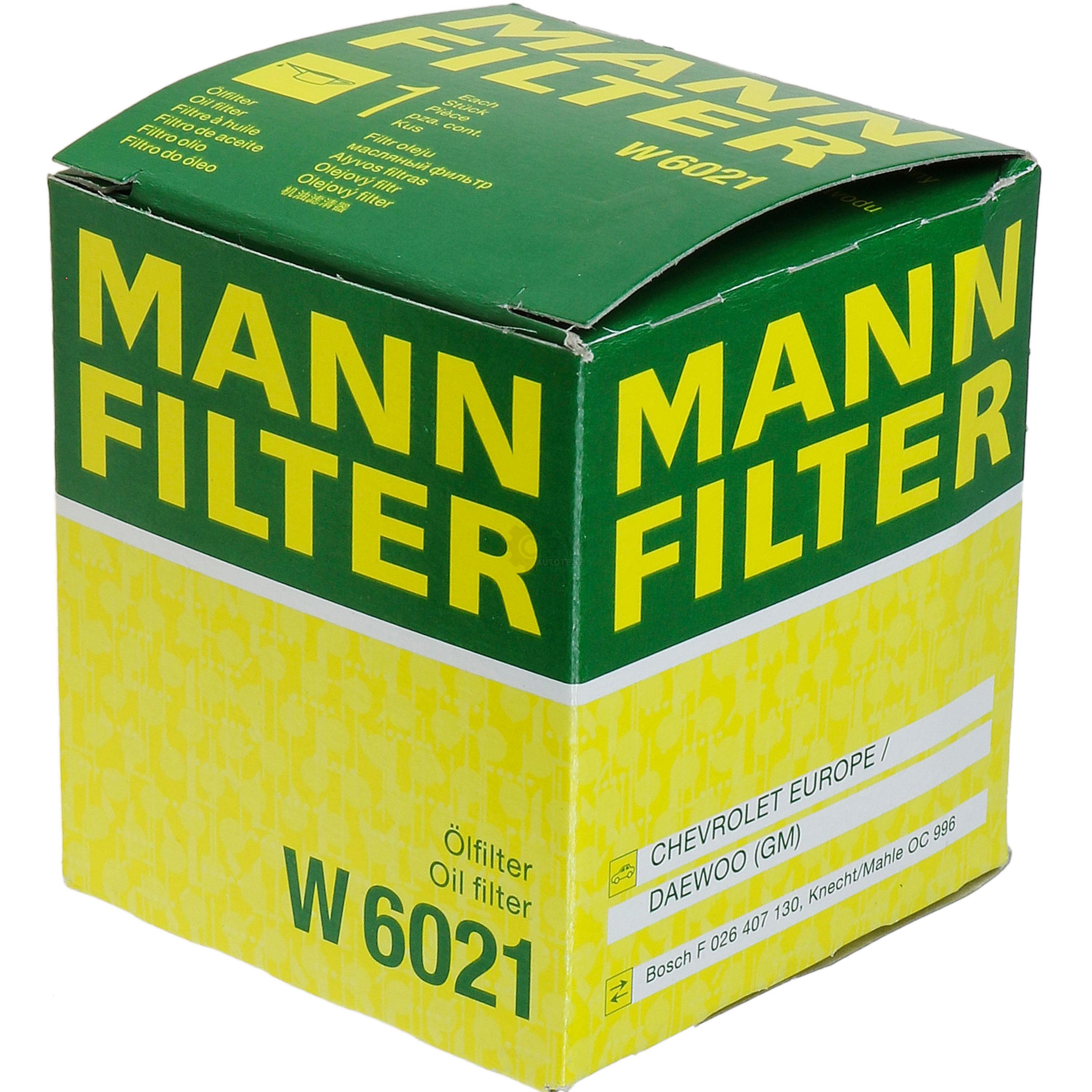 MANN-FILTER Ölfilter W 6021 Oil Filter