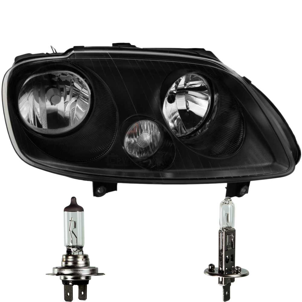 Scheinwerfer rechts für VW Caddy III Bj. 04-10  Touran Bj 03-06 schwarz H7+H1