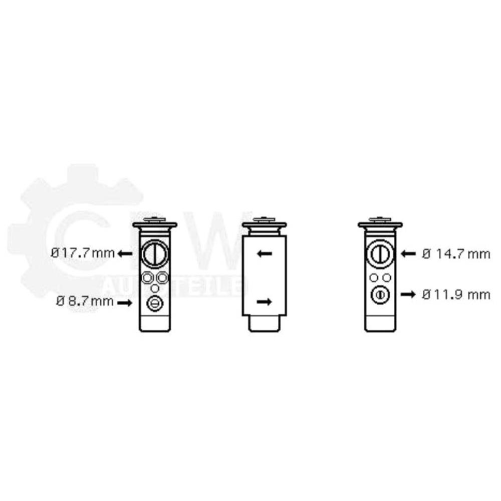 Expansionsventil Klimaanlage für Opel Astra H L48 1.4 1.6 A04 1.2 L35 1.7 CDTi