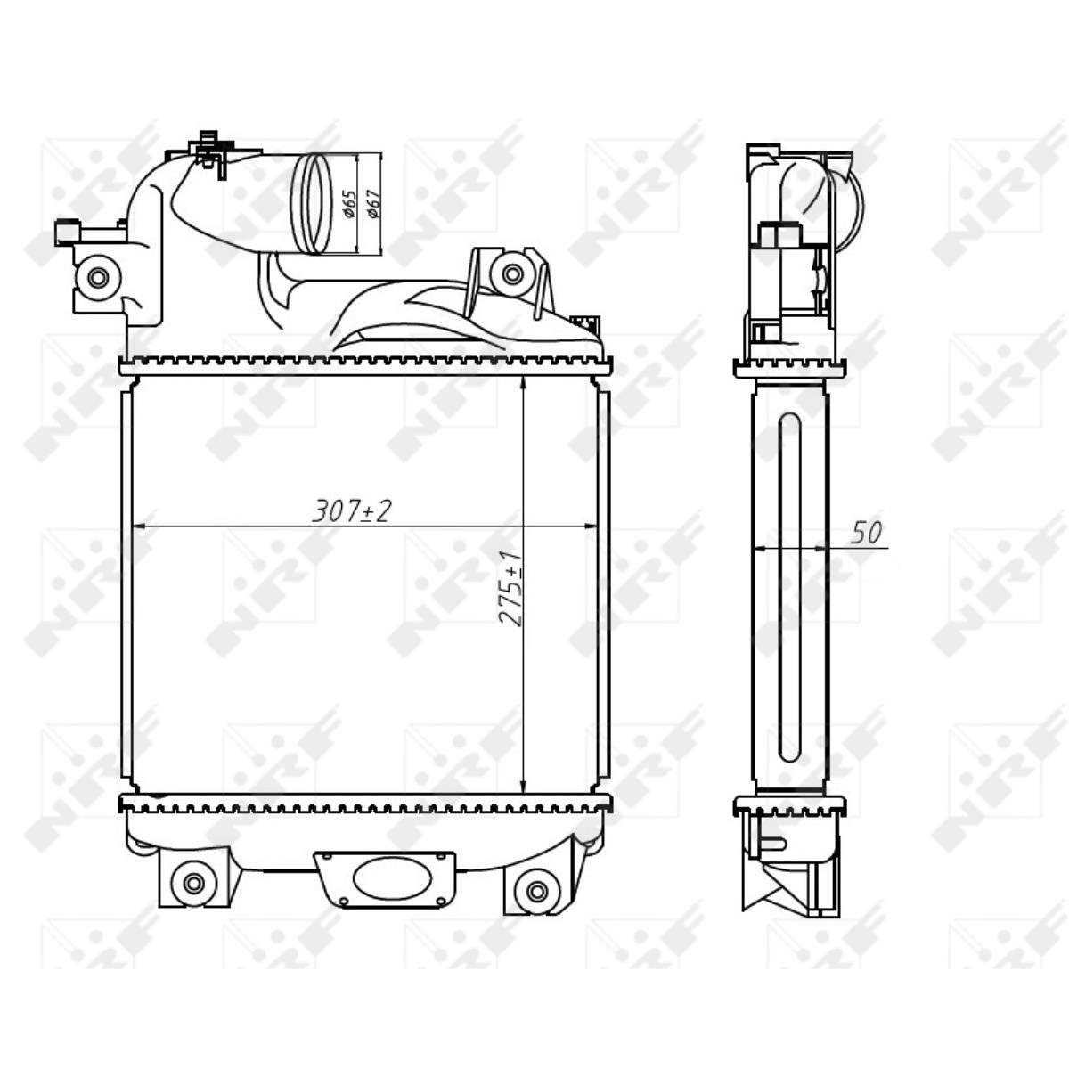 Ladeluftkühler luftgekühlt für Toyota Hilux VII Pick-up _N1_ _N2_ _N3_ TGN1_