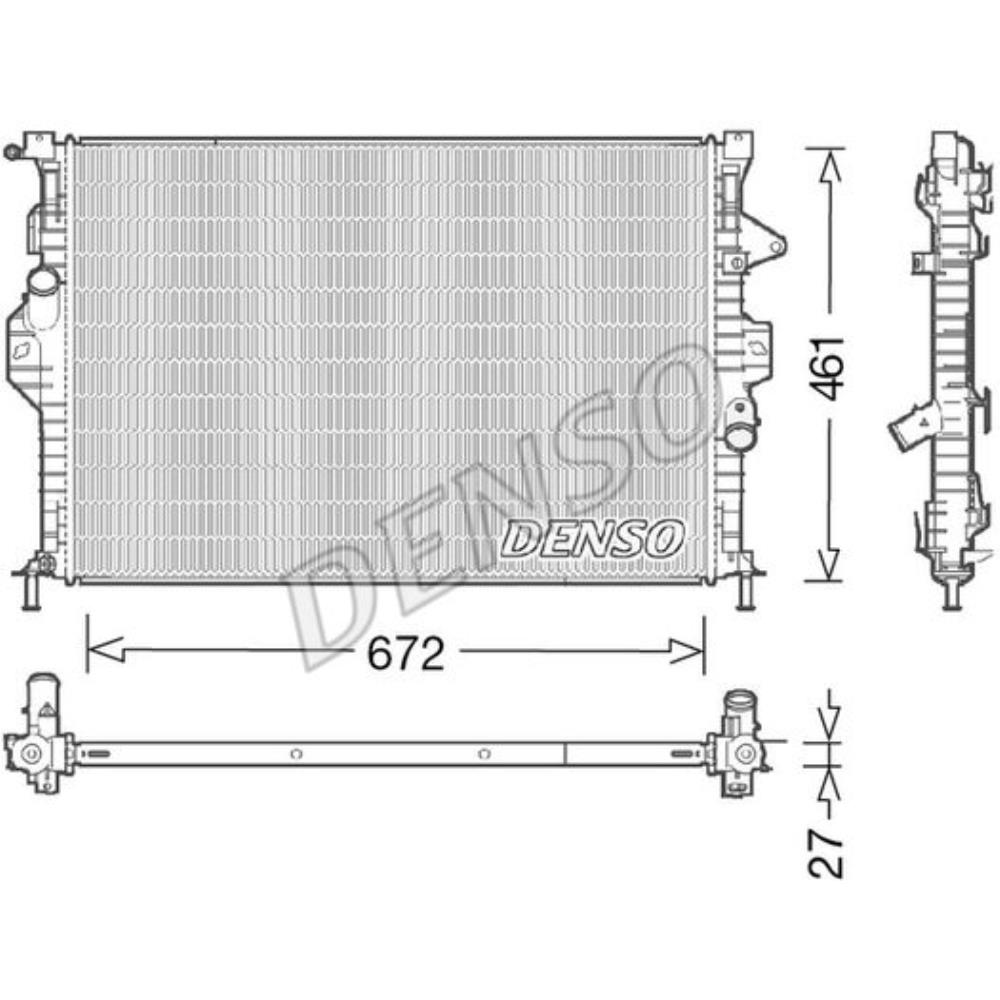 DENSO Kühler Wasserkühler Motorkühler für Ford Kuga I