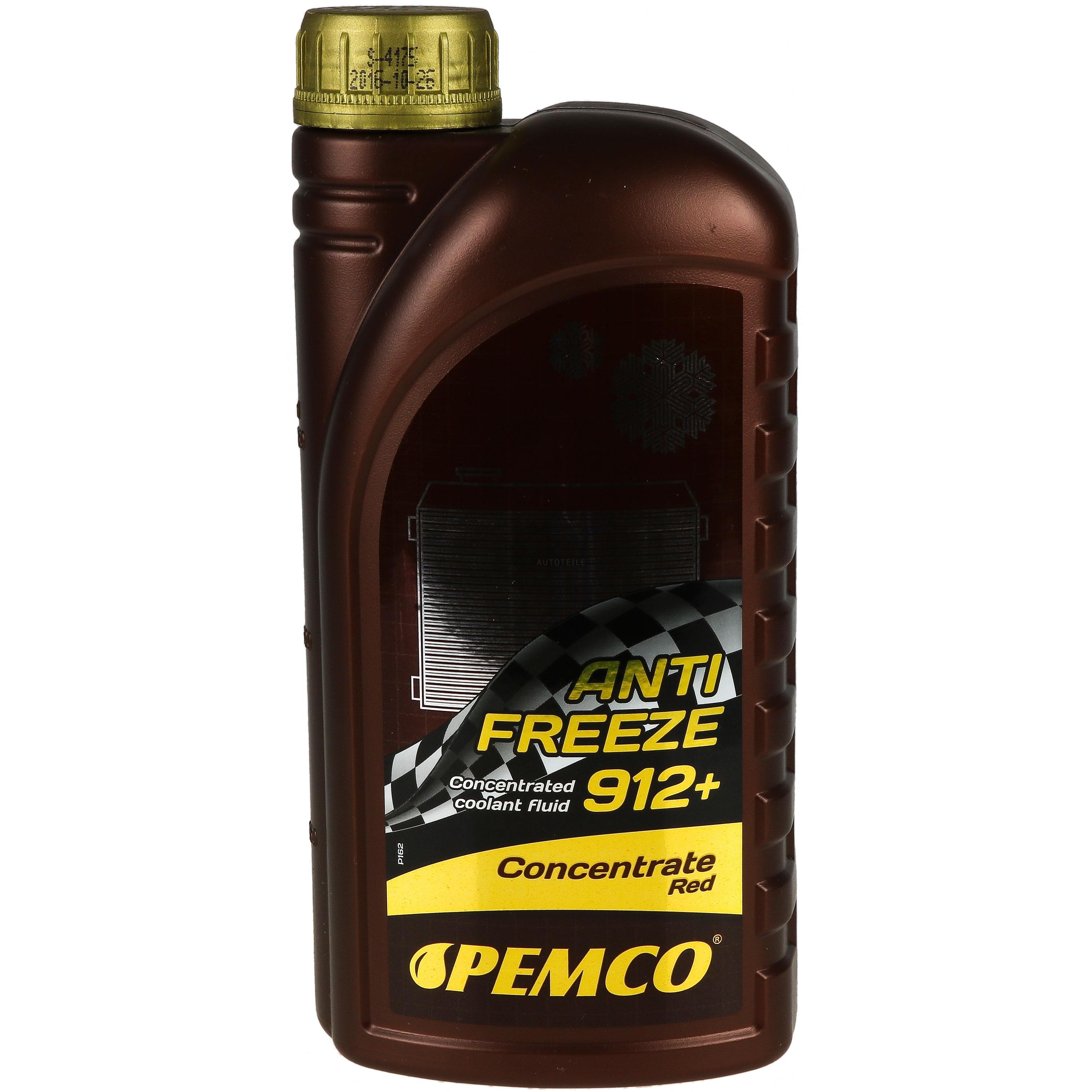 1 Liter PEMCO Frostschutz ANTIFREEZE 912+ Konzentrat  Kühlflüssigkeiten rot
