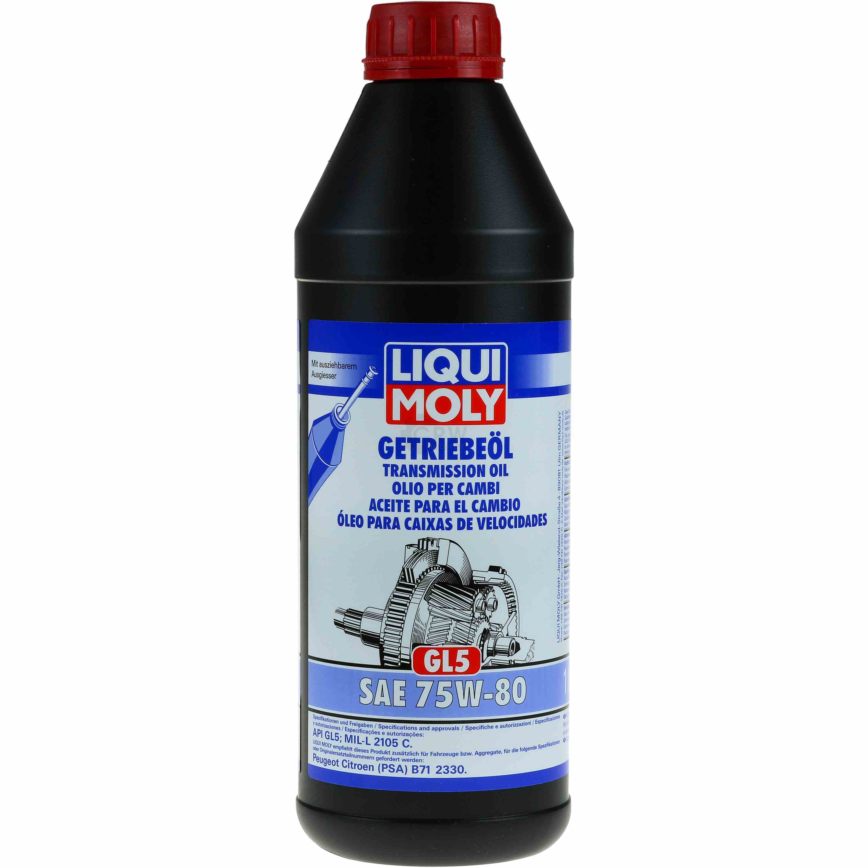 Liqui Moly 1L Getriebeöl Oil GL5 75W-80 für Peugeot Citroen (PSA) B71 2330