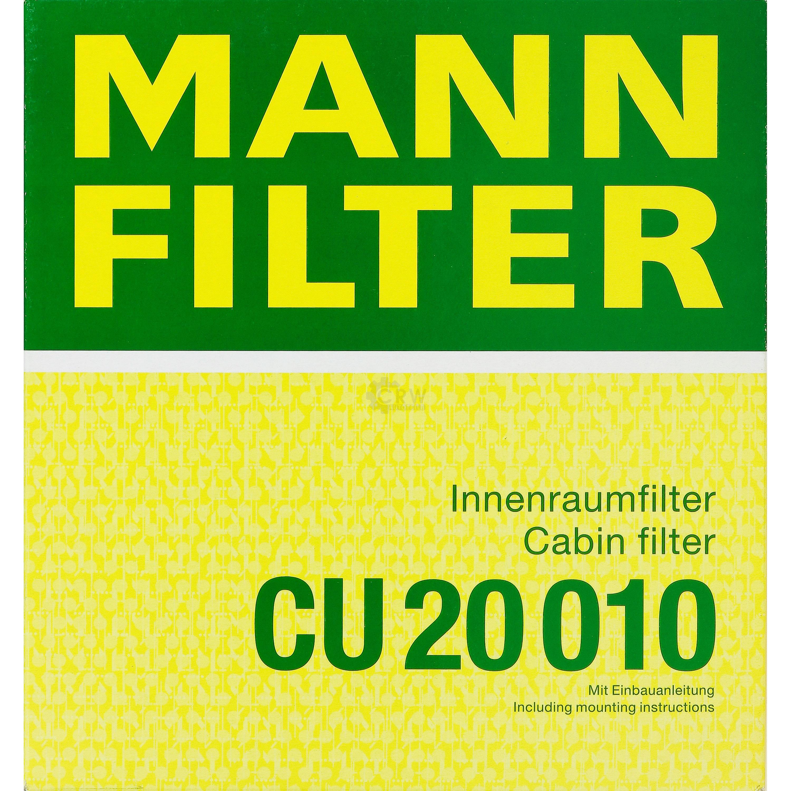 MANN-FILTER Innenraumfilter Pollenfilter CU 20 010
