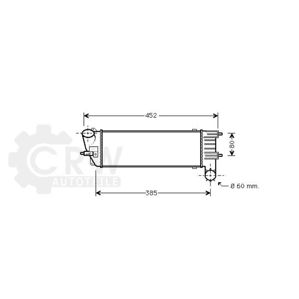 Ladeluftkühler Kühler Ladeluft für Peugeot 607 9D 9U
