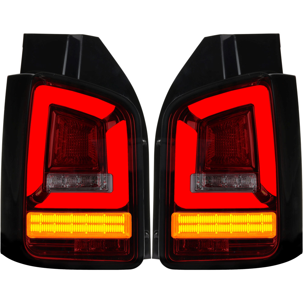 LED Rückleuchten rot weiß für VW T5 Bus Flügeltüren Bj. 2003 bis