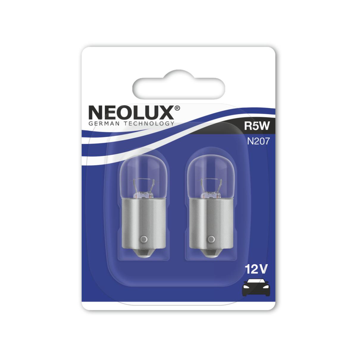 NEOLUX Set 2x R5W Standard 5W BA15s 12V Blister Lampe Birne