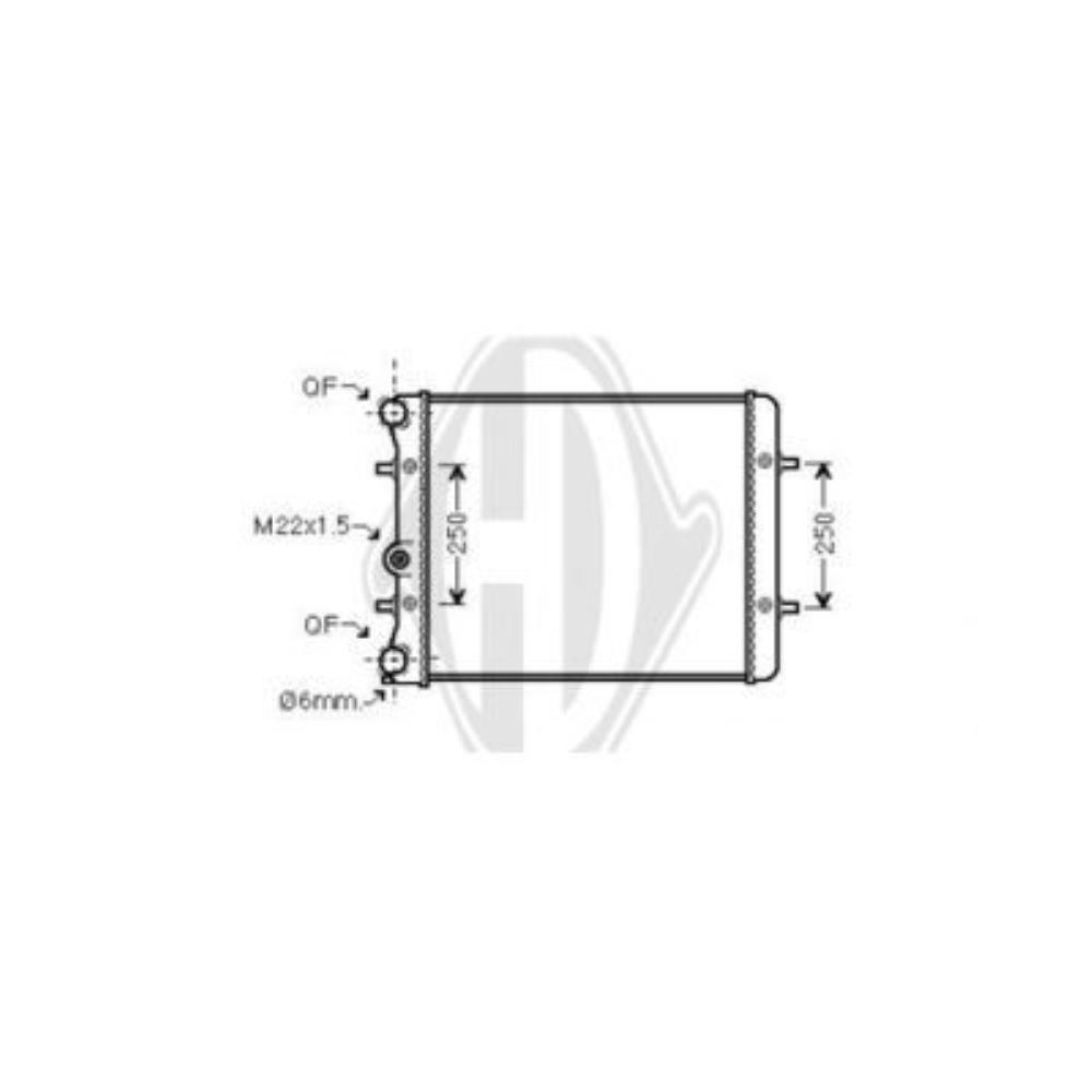 Kühler Wasserkühler Motorkühler 430x415x23 für VW Golf IV 1J1 1.4 16V 1.6 1J5
