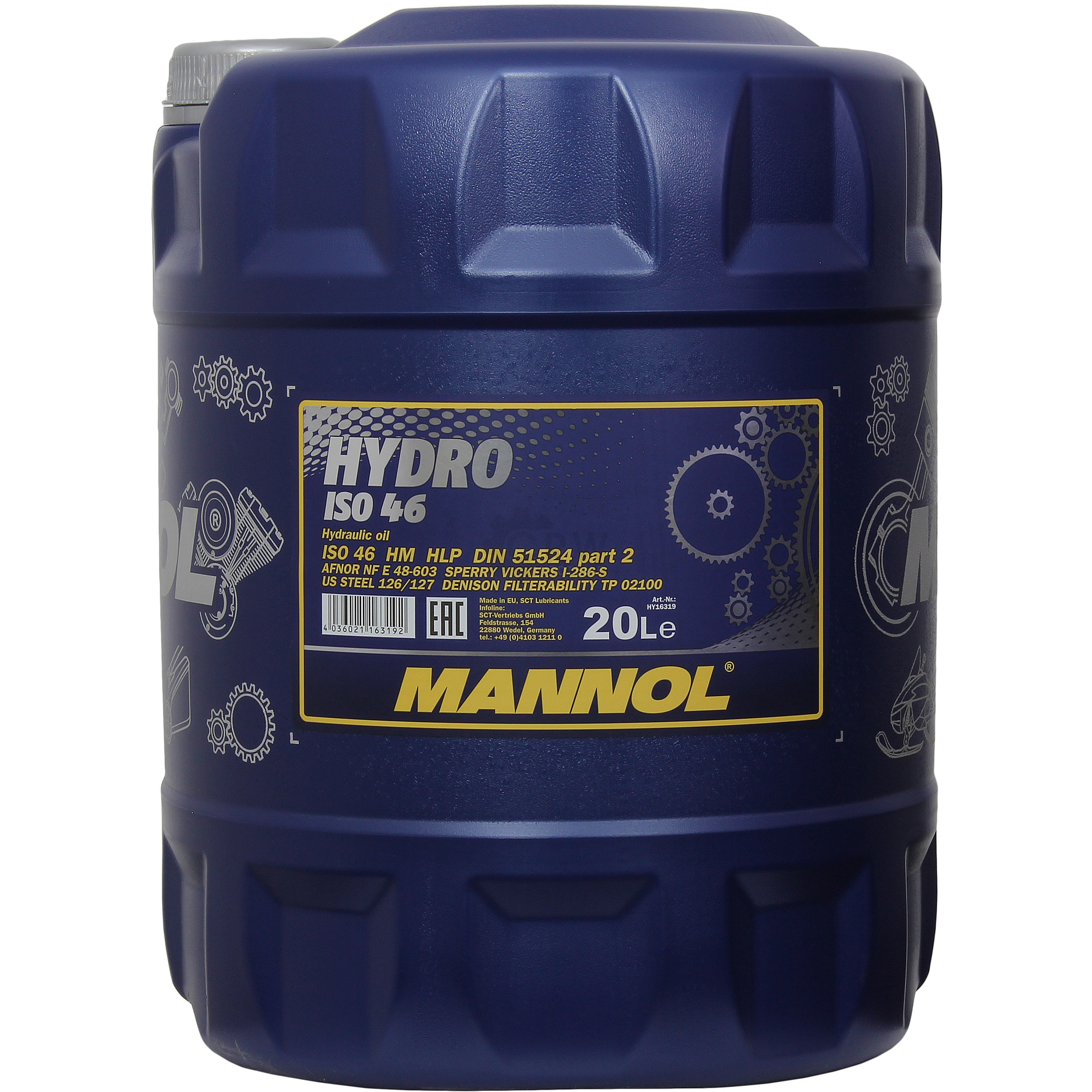  MANNOL HYDRO ISO 46 1x20 Liter Hydraulik Öl Flüssigkeit MN2102-20