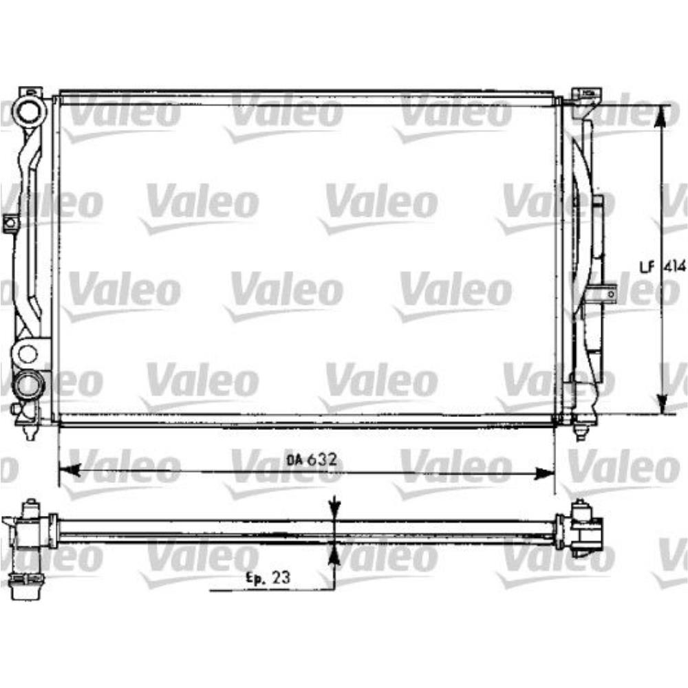 VALEO Wasserkühler Motorkühler Alu für Audi A4 8D2 B5 1.6 1.8 8D5 1.9 TDI VW