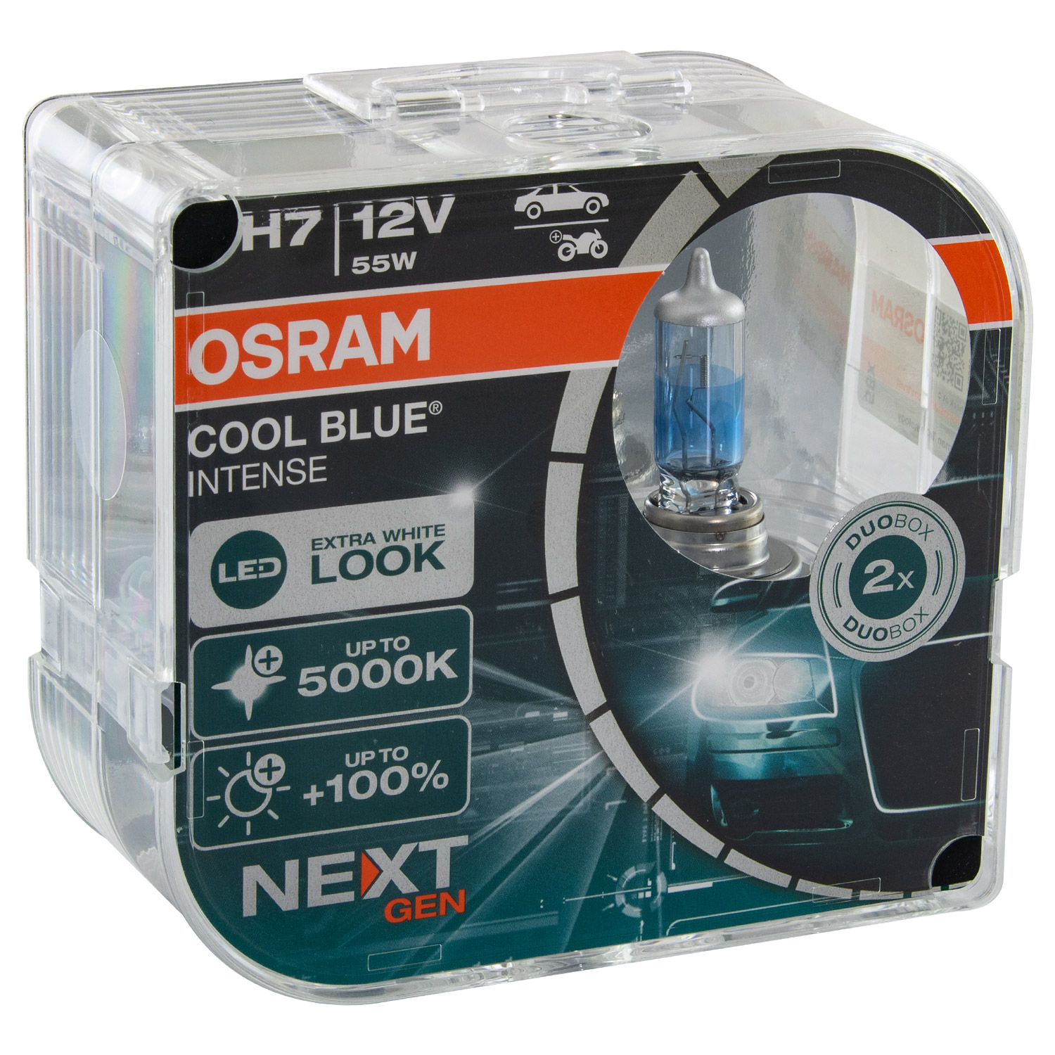 OSRAM COOL BLUE® INTENSE (Next Gen) H7 64210CBN-HCB DUOBOX
