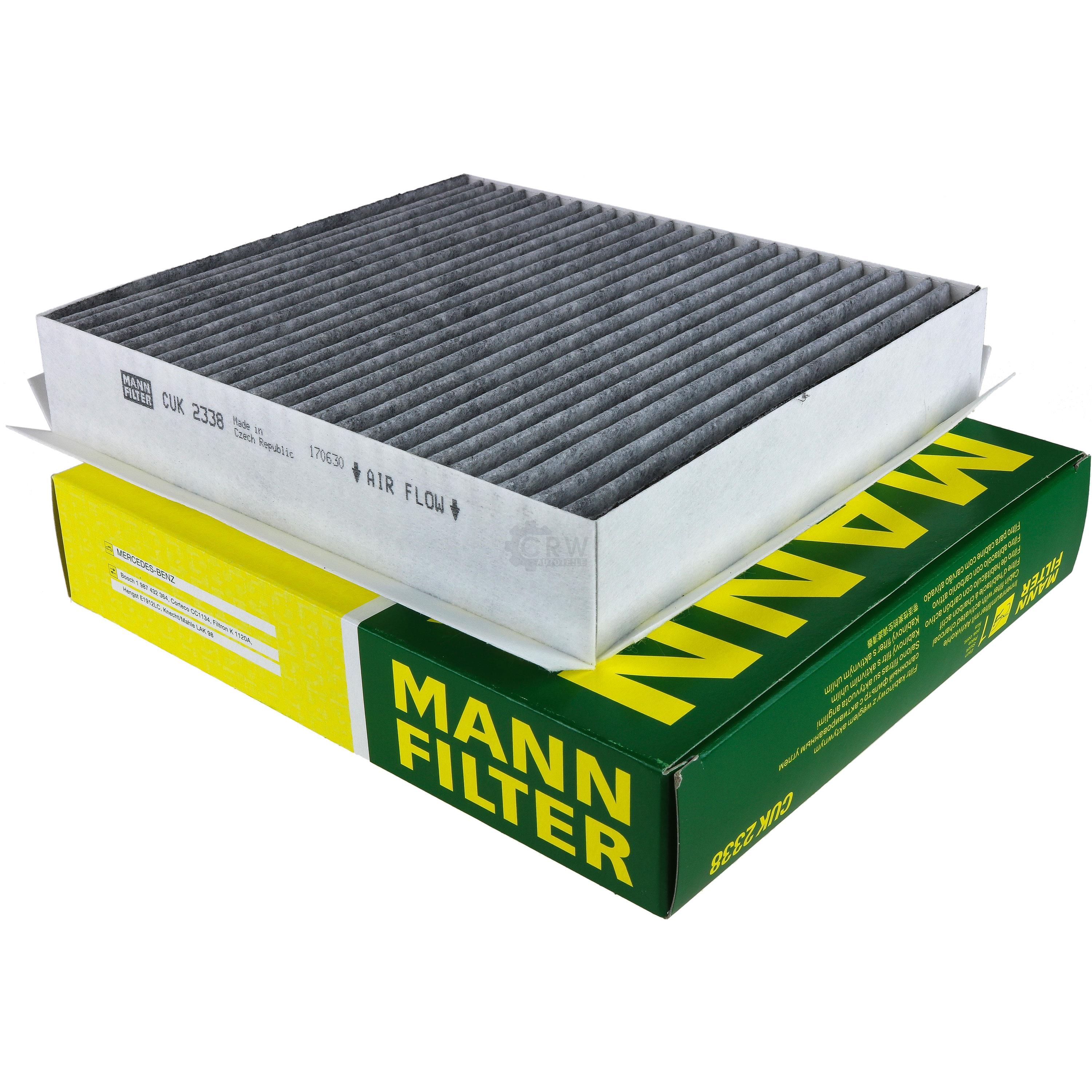 MANN-FILTER Innenraumfilter Pollenfilter Aktivkohle CUK 2338