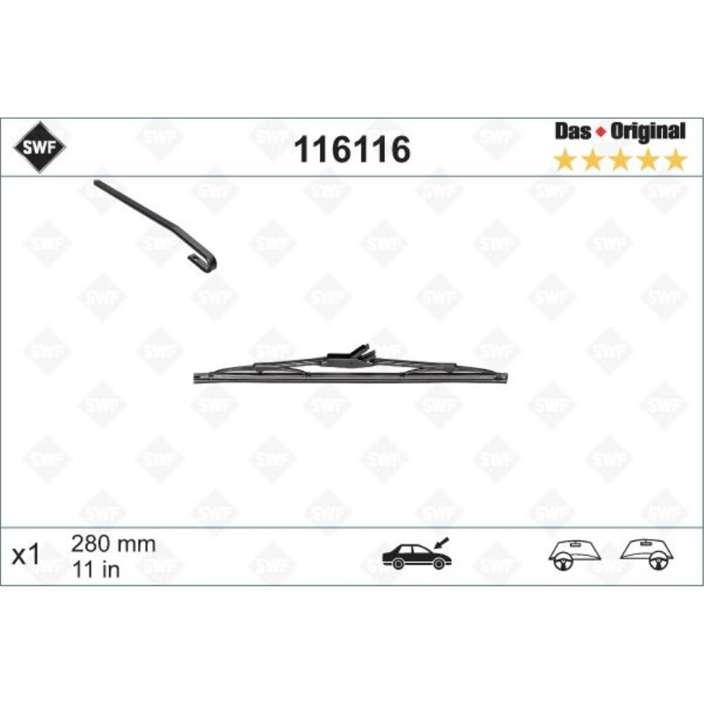 Wischblatt 116116 für Triumph Spitfire Ford Focus Kasten/Kombi DNW Turnier JU_