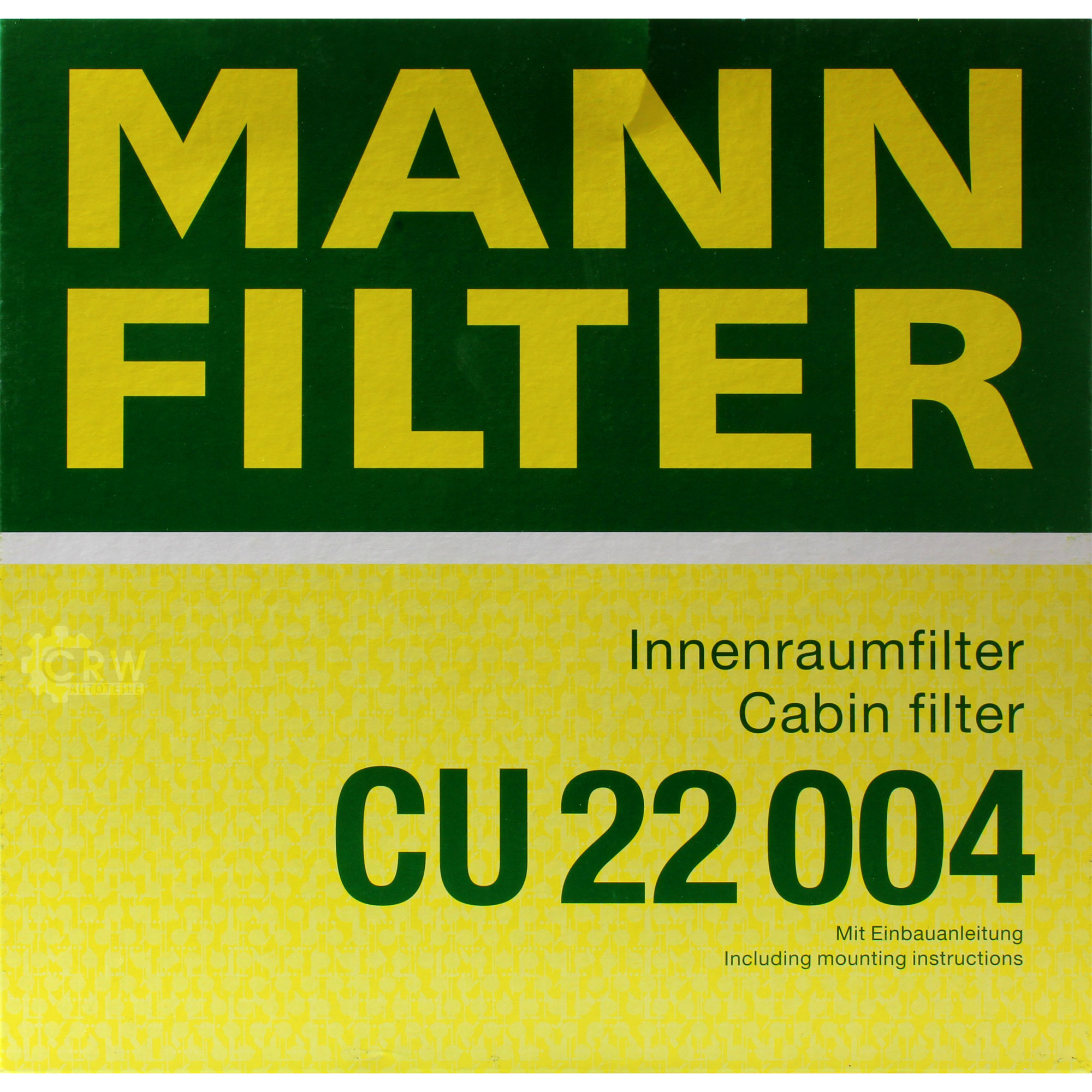 MANN-FILTER Innenraumfilter Pollenfilter CU 22 004