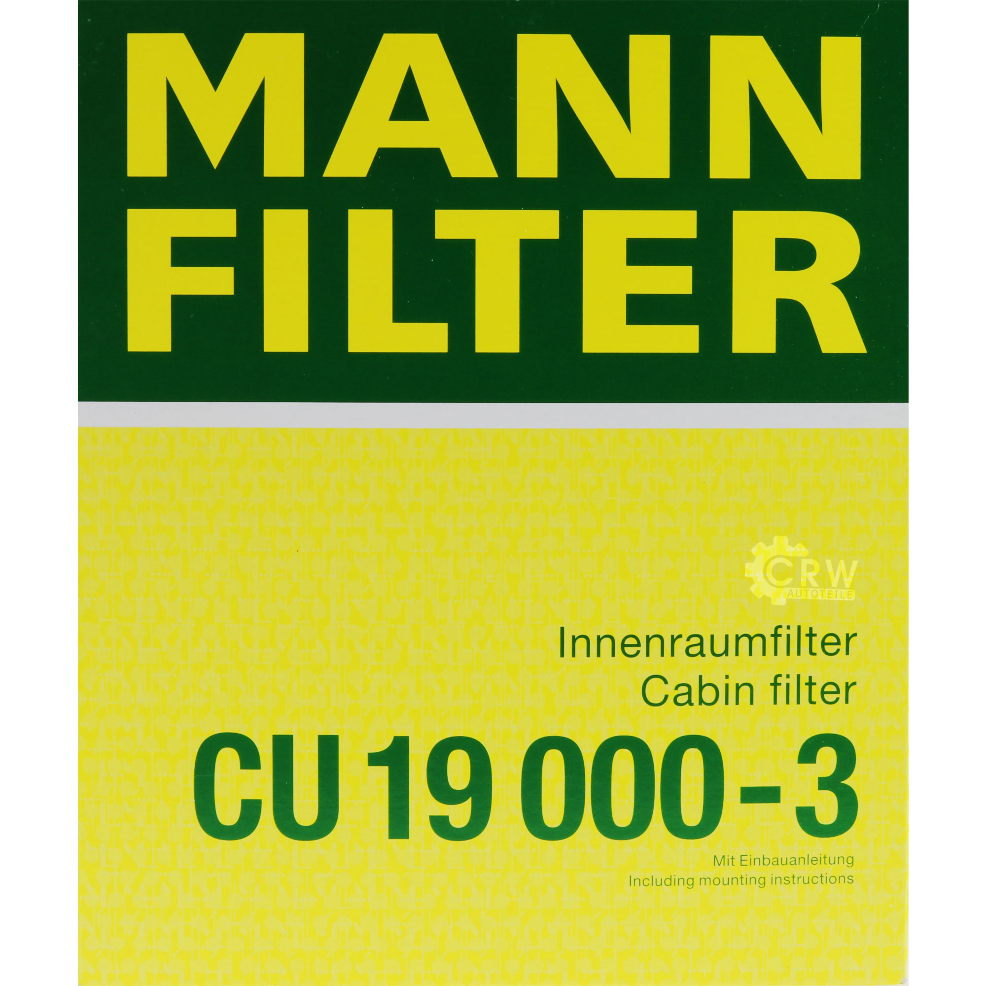MANN-FILTER Filter Innenraumluft für Fiat Scudo Kasten 220_ 2.0 JTD 220L 1.9