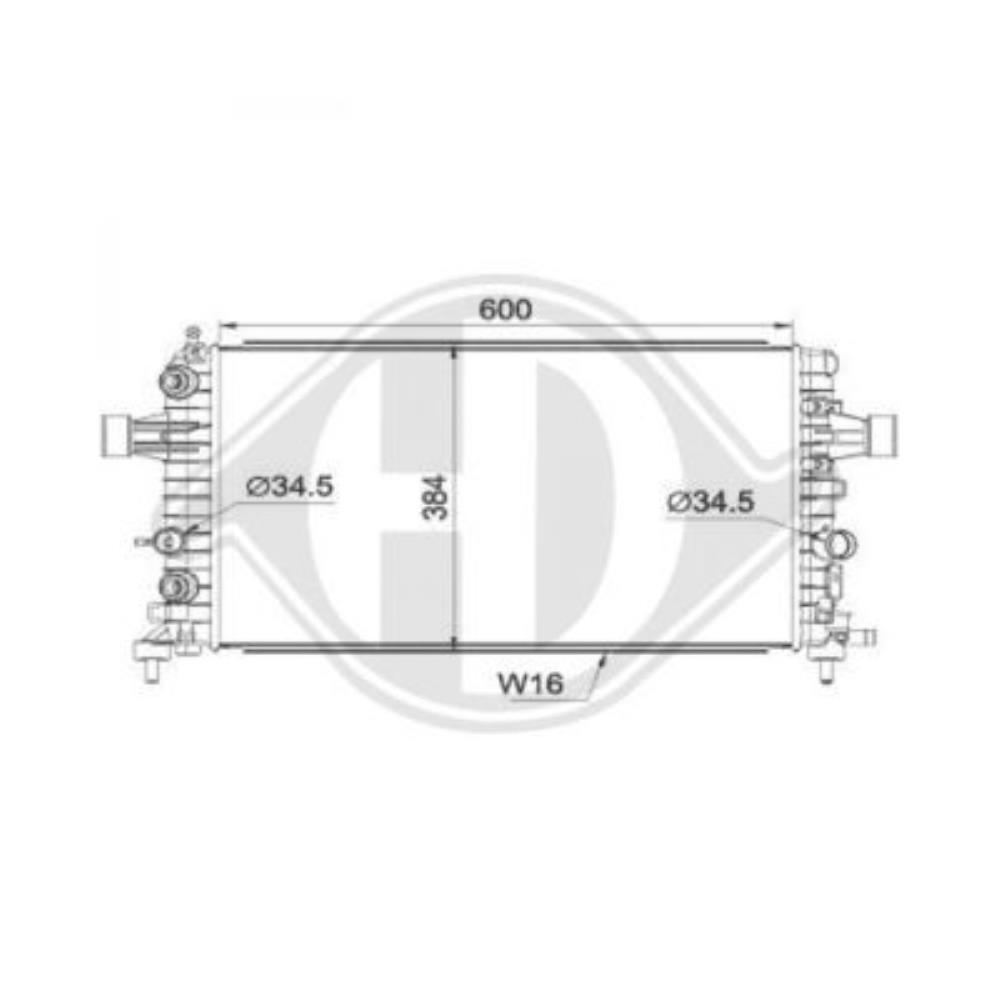 Wasserkühler Motorkühler Aluminium für Opel Zafira B A05 1.8 1.6 Astra H