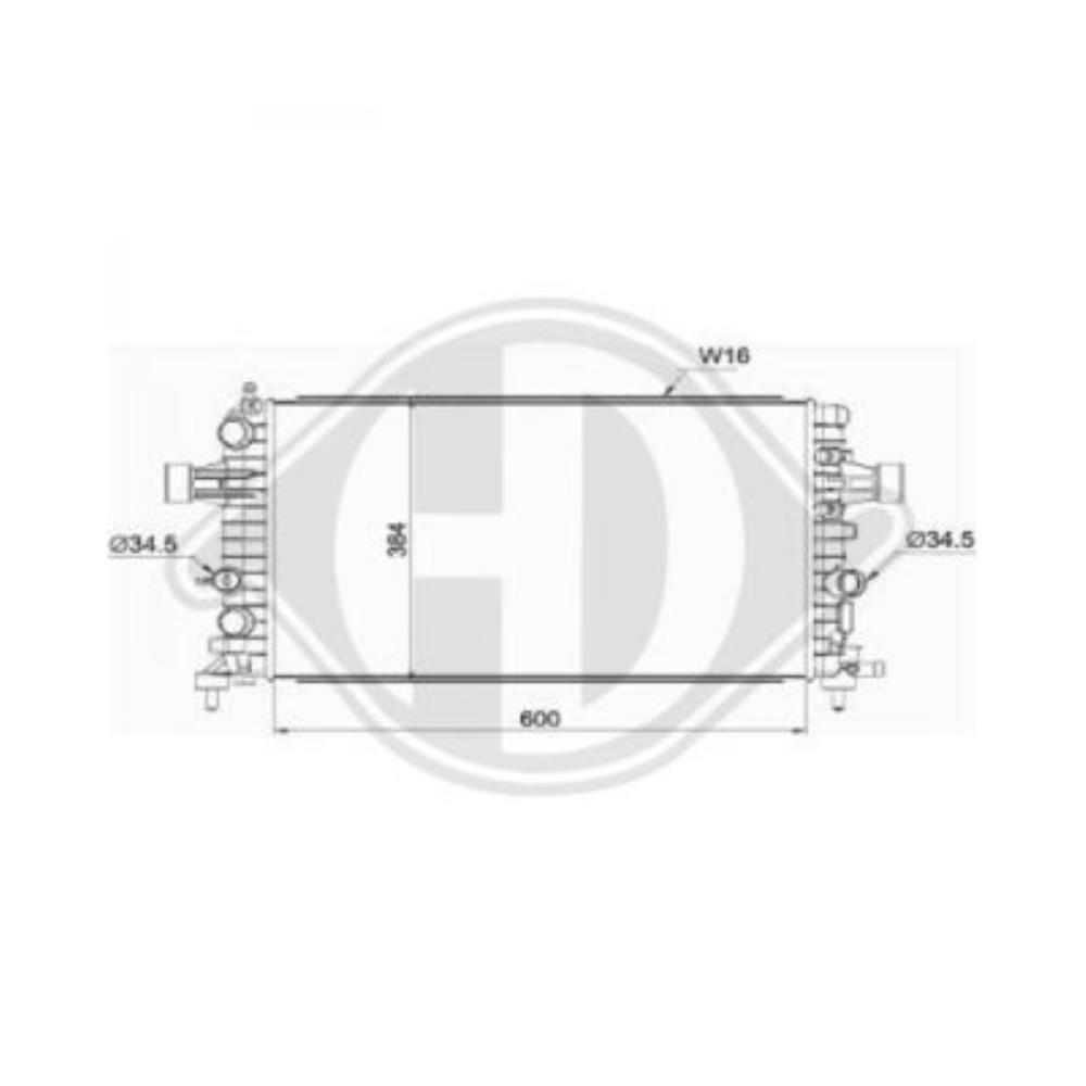 Kühler Wasserkühler Motorkühler Aluminium für Opel Zafira B A05 1.6 CNG Turbo