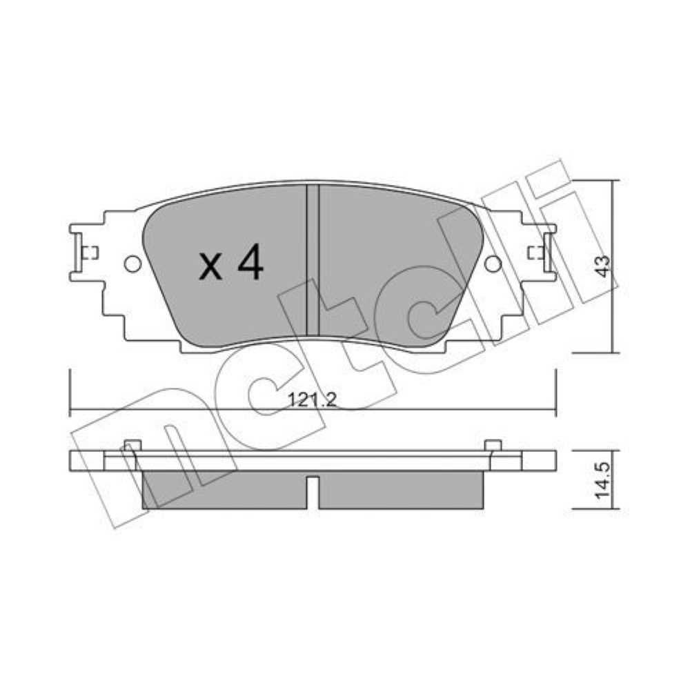 METELLI Bremsbeläge Bremsbelegsatz hinten für Toyota C-HR Lexus RX ES