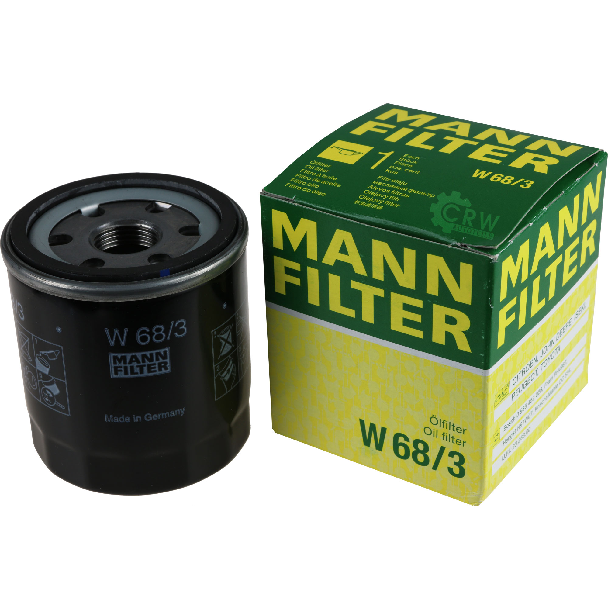 MANN-FILTER Ölfilter W 68/3 Oil Filter