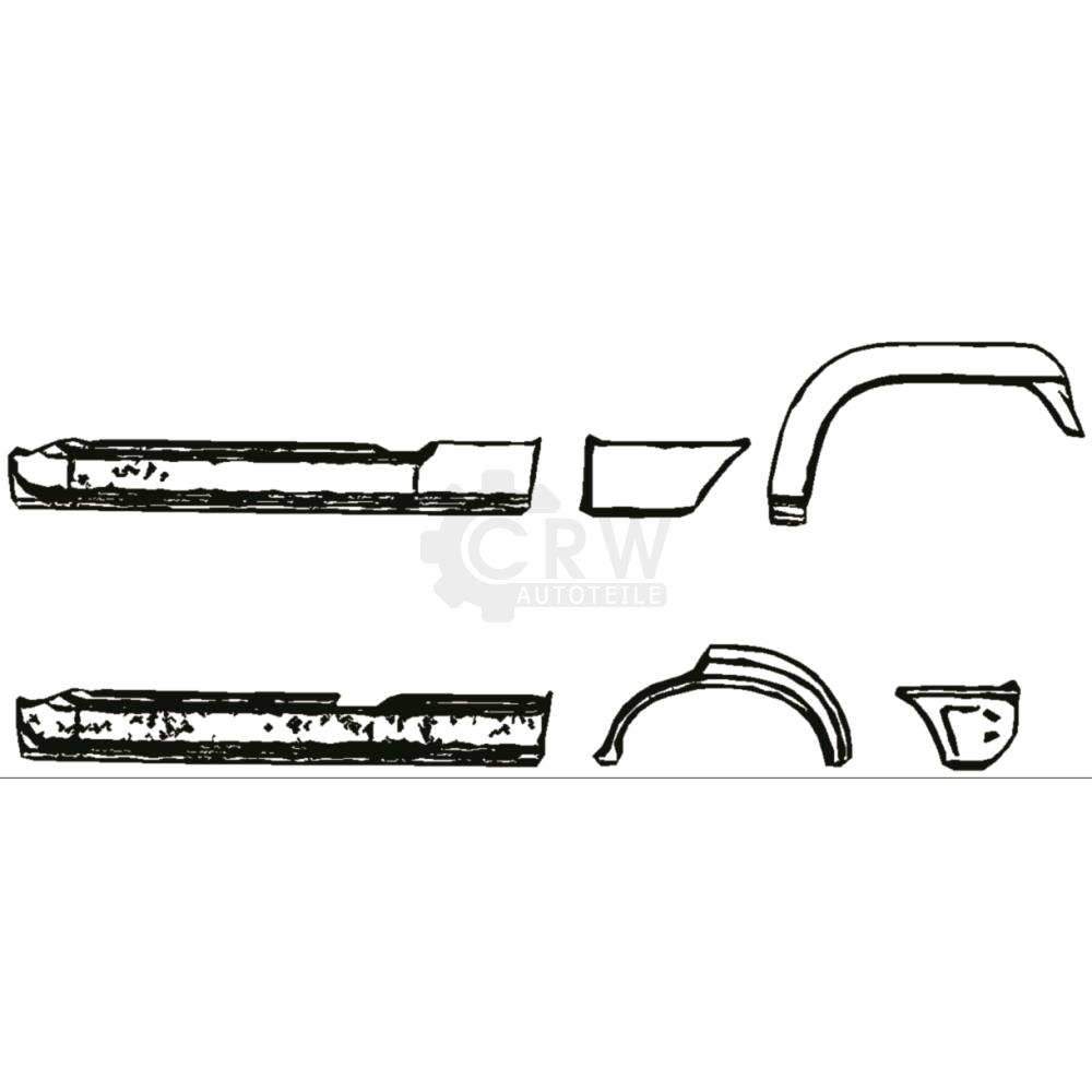 Seitenschweller links für Opel  Corsa A 83-90 2-tür RCD