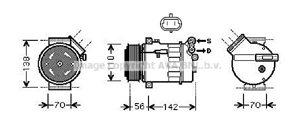 Kompressor Klimaanlage für Opel Astra H Caravan L35 Twintop L67 L08