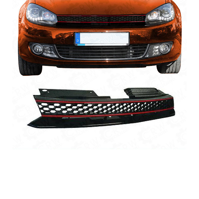 Sportgrill Kühlergrill Grill für VW Golf VI 6 Bj. 08-12 GTI Look Wabengrill 9VS