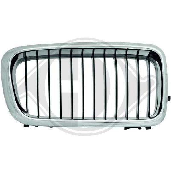 Grill Kühlergrill rechts für BMW 7er E38 Bj. 98-01 chrom-schwarz 1023748