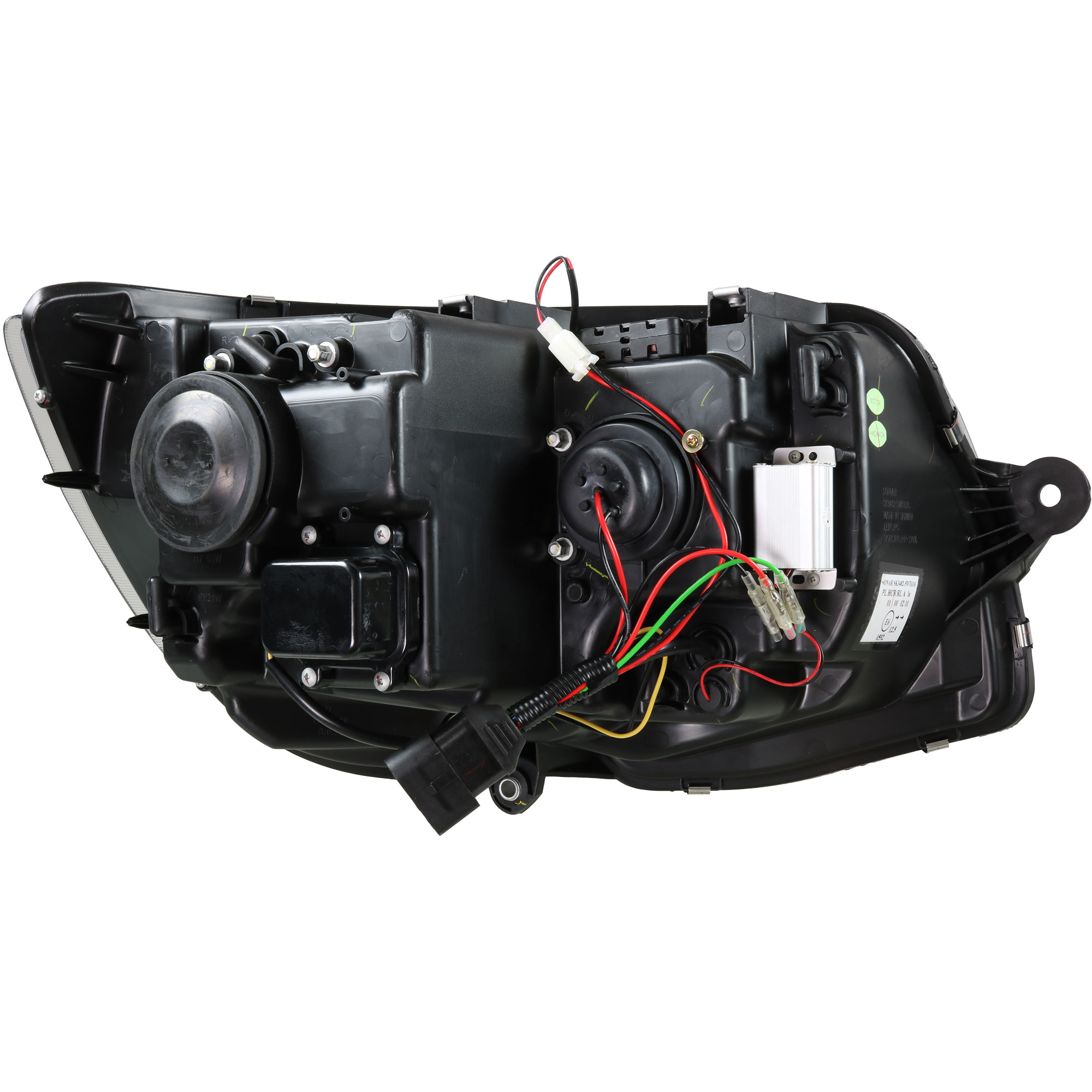 Scheinwerfer Set 3D H7 H1 + LED Tagfahrlicht für VW T6 Bj. 15->> Klarglas schwarz