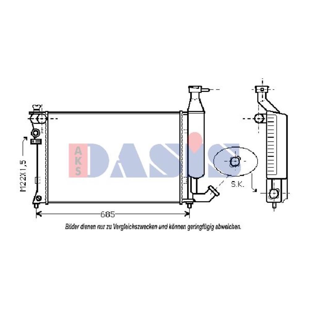 Wasserkühler Motorkühler für Citroën Berlingo Kasten M_ 1.4i