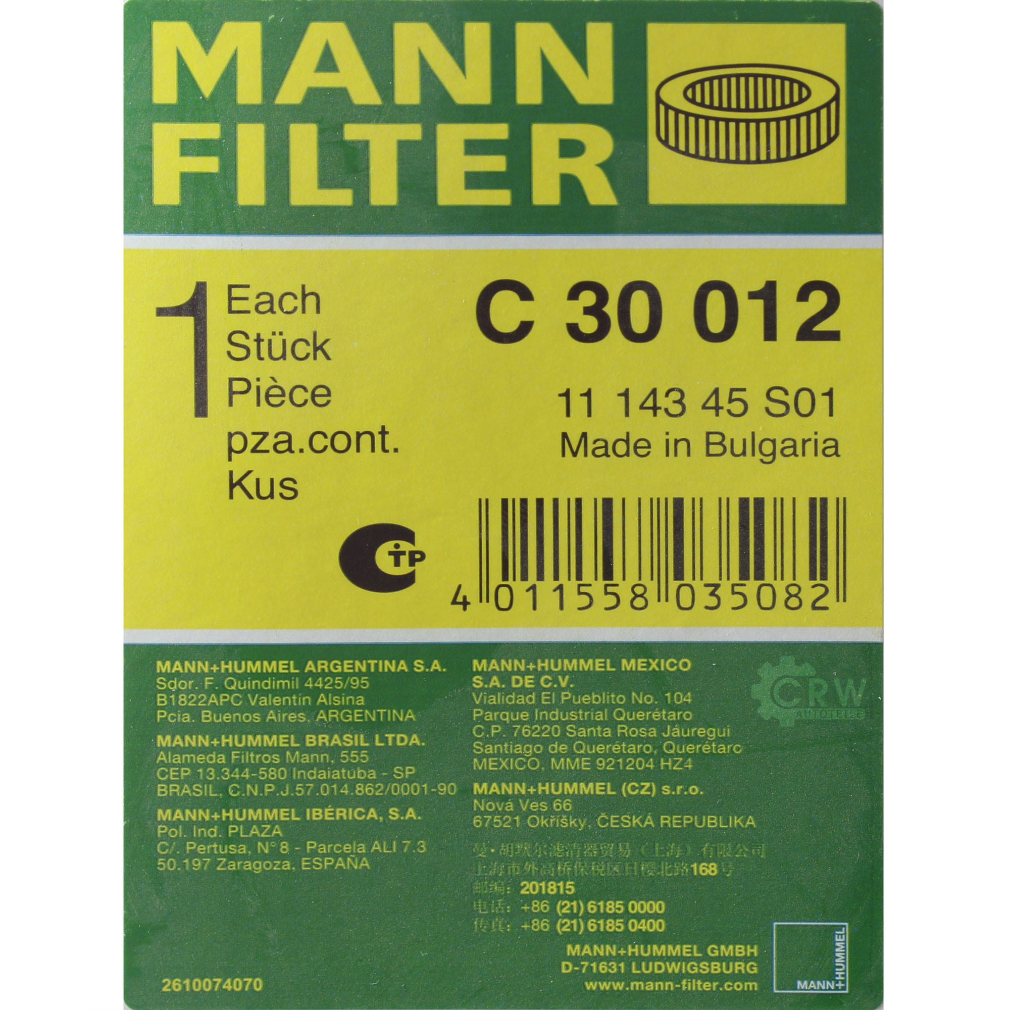 MANN-FILTER Luftfilter für Chevrolet Captiva C100 C140 2.2 D 4WD Opel Antara