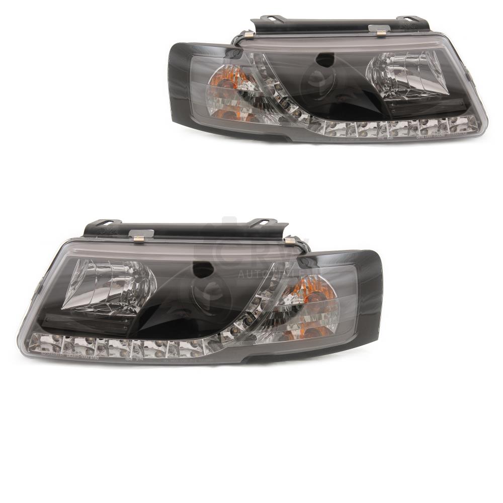 Scheinwerfer Set für VW Passat B5 Typ 3B 96-00 LED klarglas/schwarz SONAR