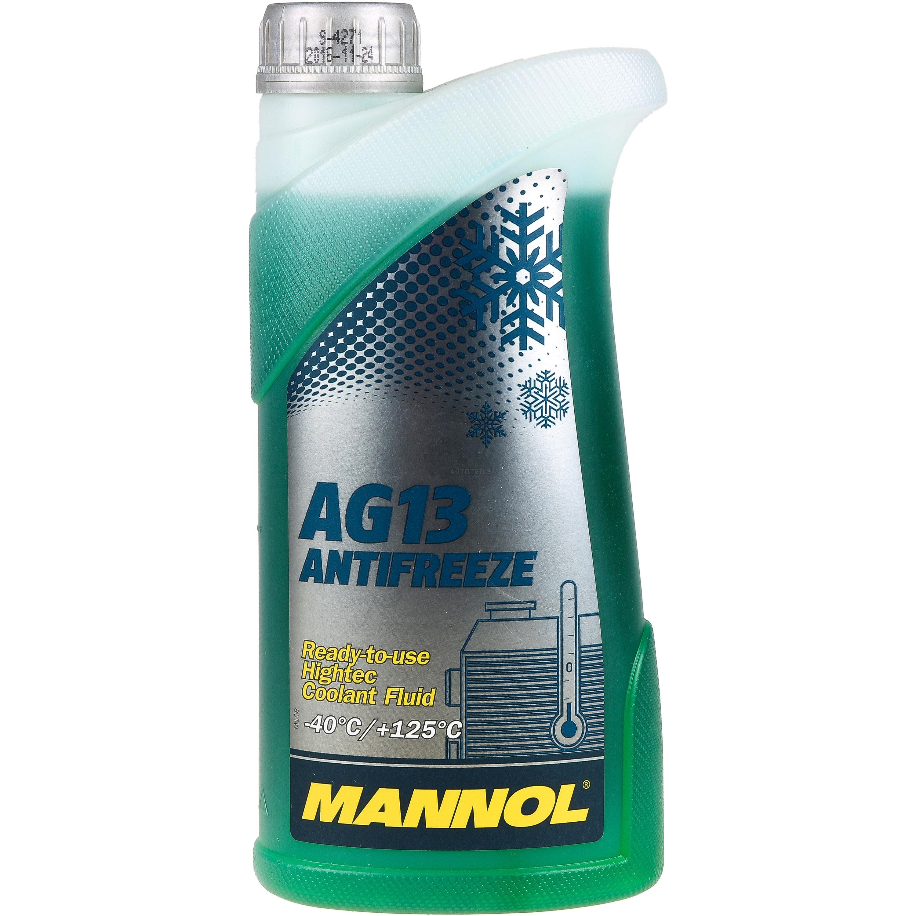 1 Liter MANNOL Kühlerfrostschutz Hightec Antifreeze AG13 -40°C grün G13