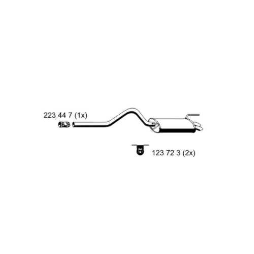 ERNST Endschalldämpfer Schalldämpfer für VW Caddy II Kombi 1.9 SDI