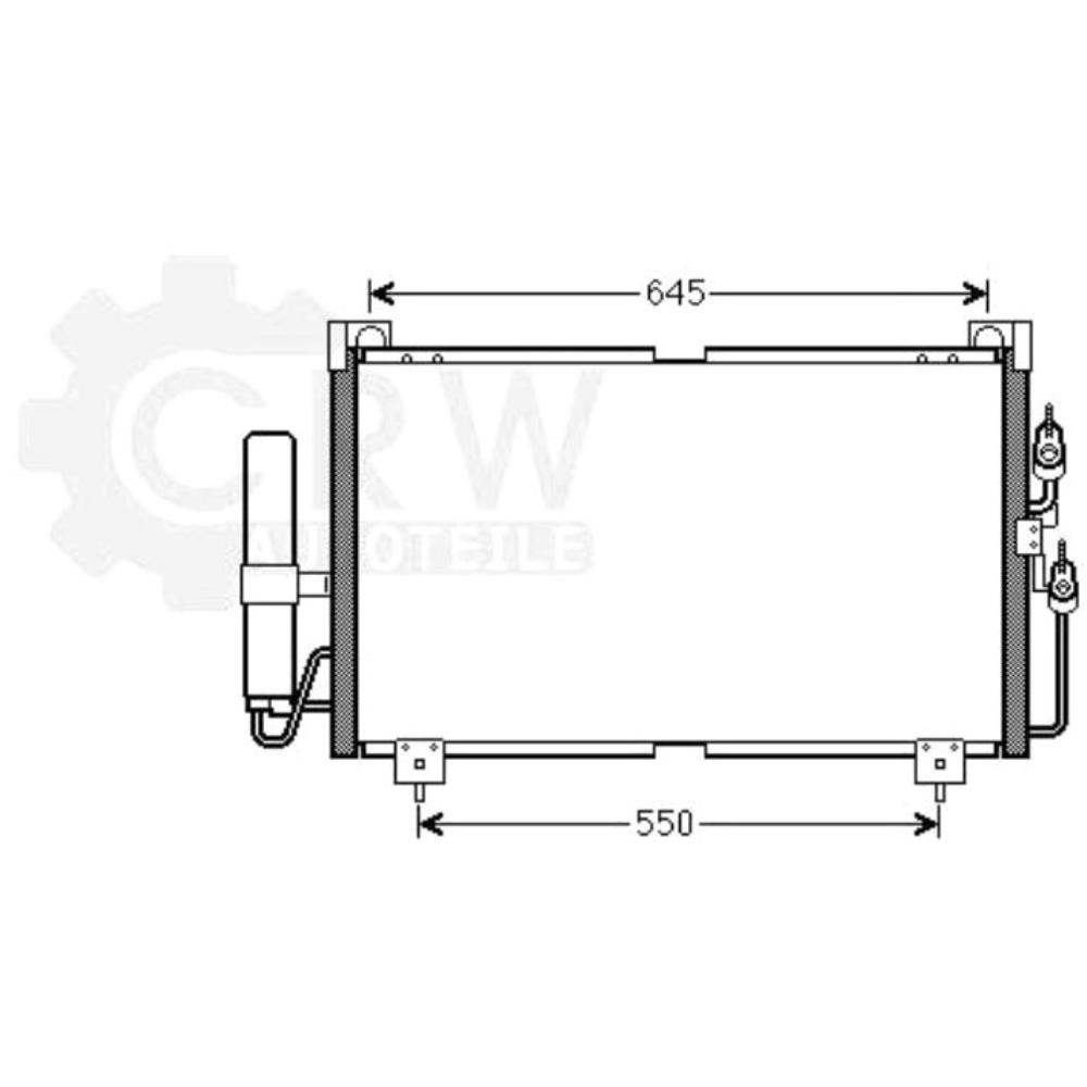 Kondensator Klimaanlage für Mitsubishi Outlander I CU_W 2.4 4WD 2.0