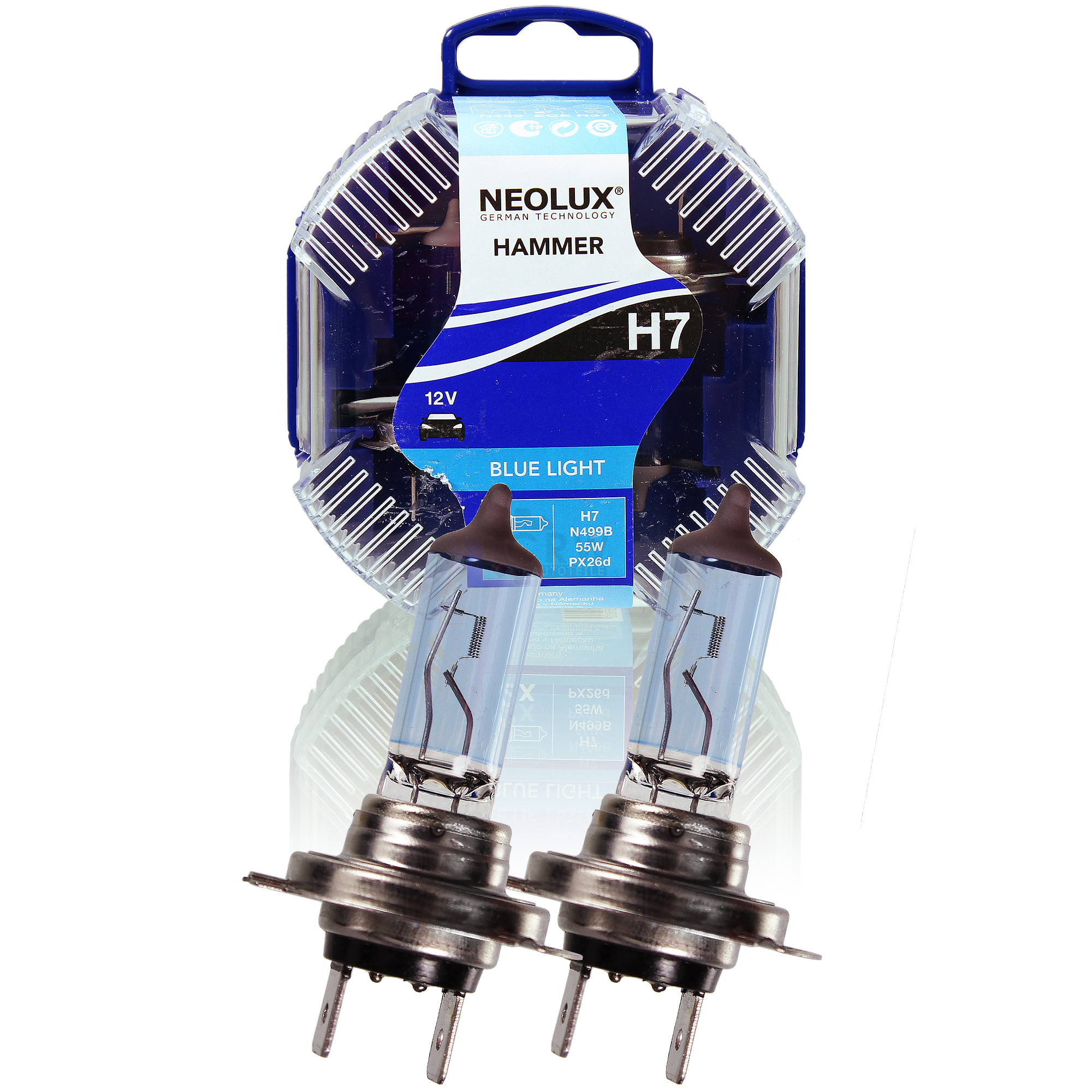 NEOLUX H7 Blue Light 55W PX26d 12V DUO-Box Lampe Birne