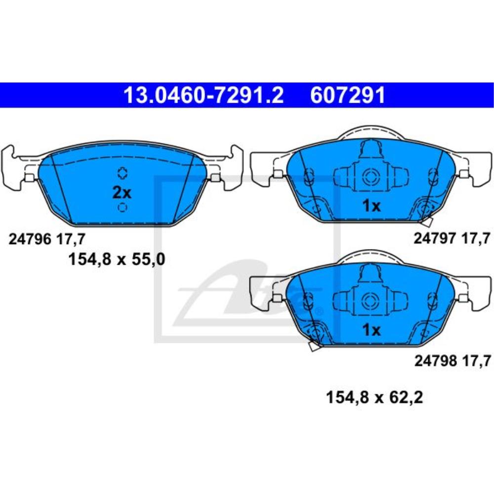 ATE Bremsbeläge Bremsbelegsatz vorne System für Honda Accord VIII