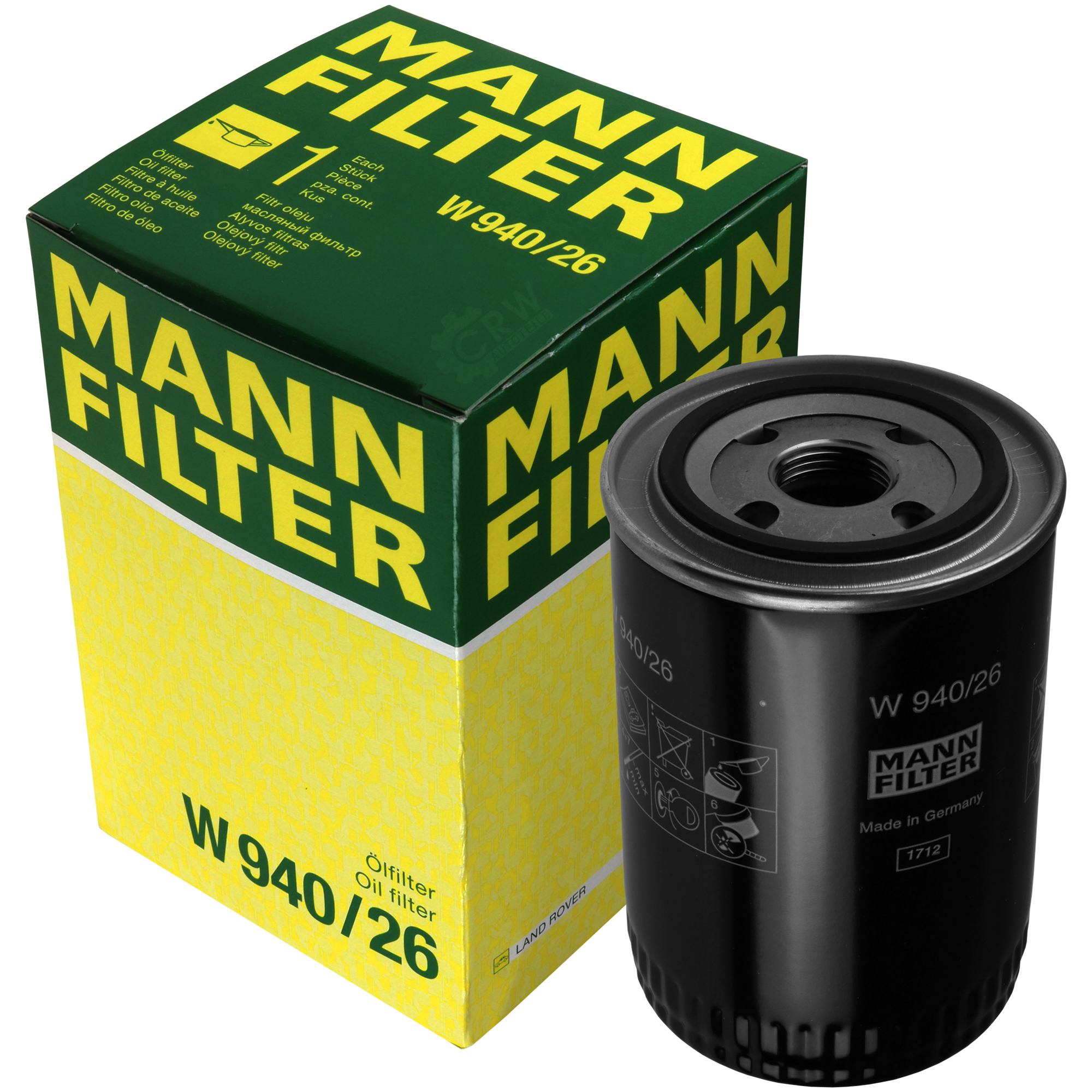 MANN-FILTER Ölfilter W 940/26 Oil Filter