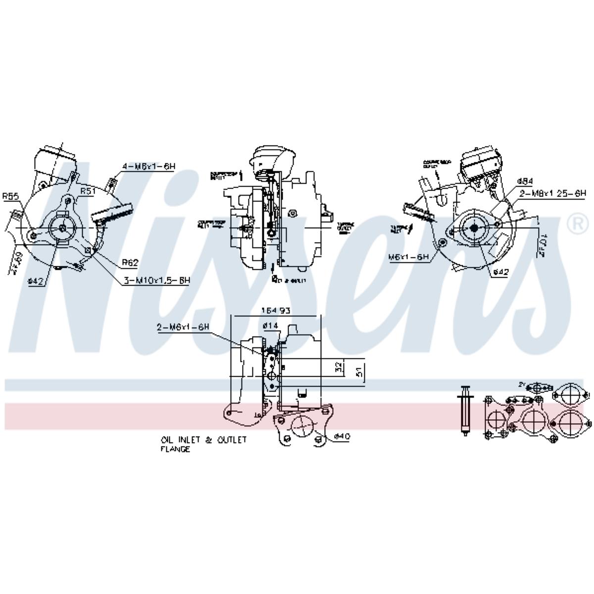 Lader Aufladung 93056 für Nissan NP300 Navara Pritsche/Fahrgestell D40 Pick-up D22 R51