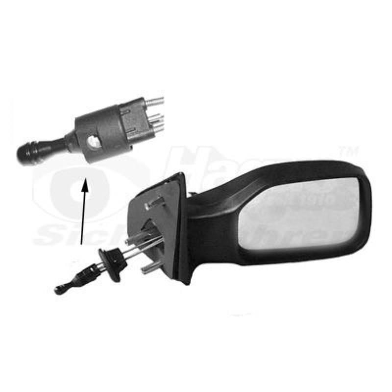 Außenspiegel rechts für Peugeot 106 Bj. 09/91-96 konvex Komplettspiegel
