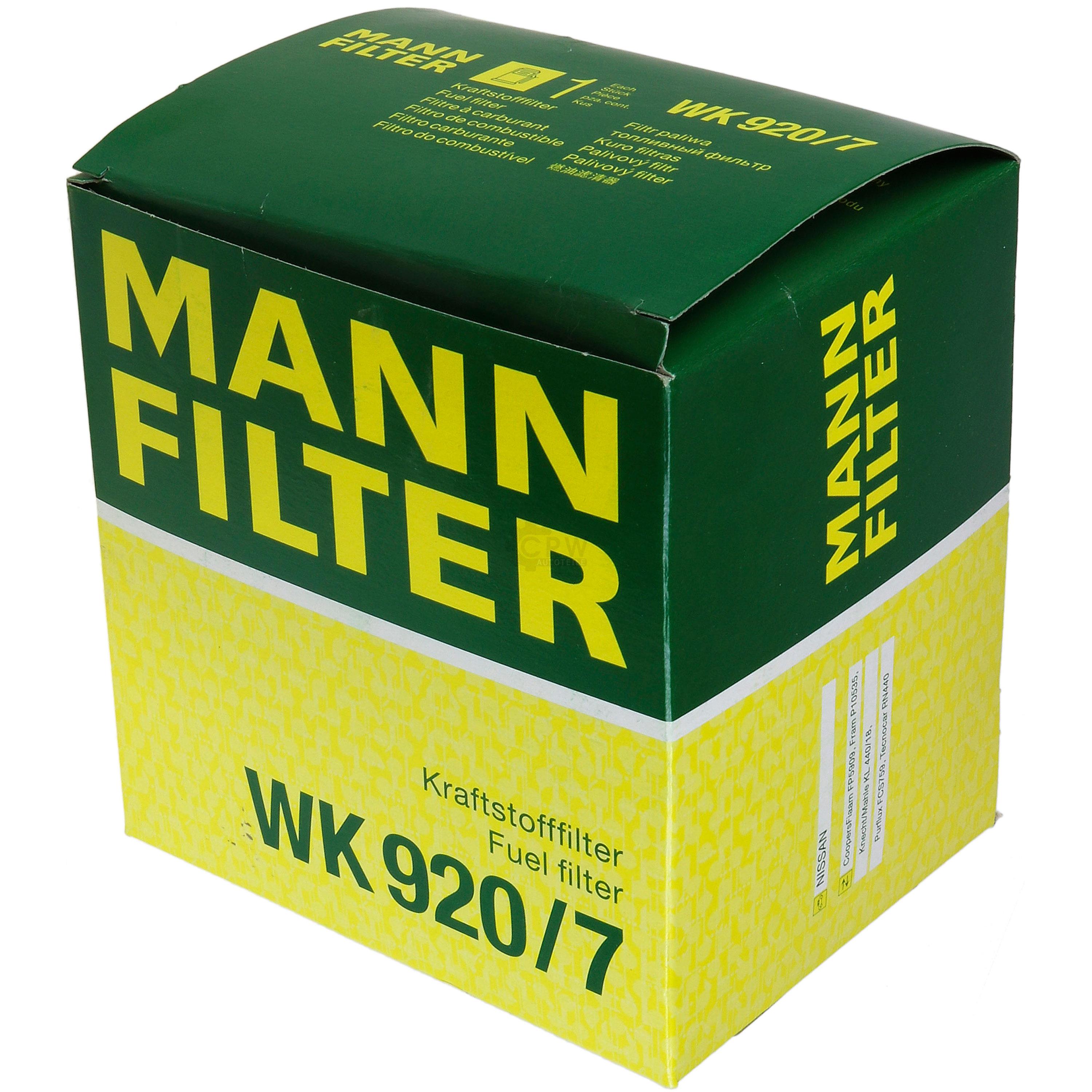 MANN-FILTER Kraftstofffilter WK 920/7 Fuel Filter